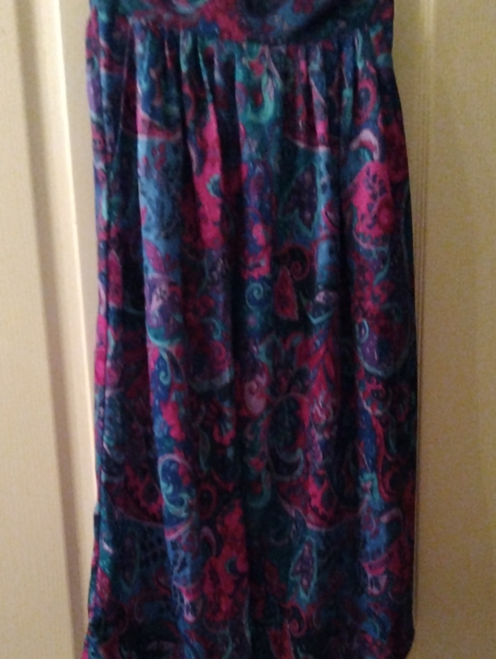 Paisley Maxi Skirt in Teal & Magenta